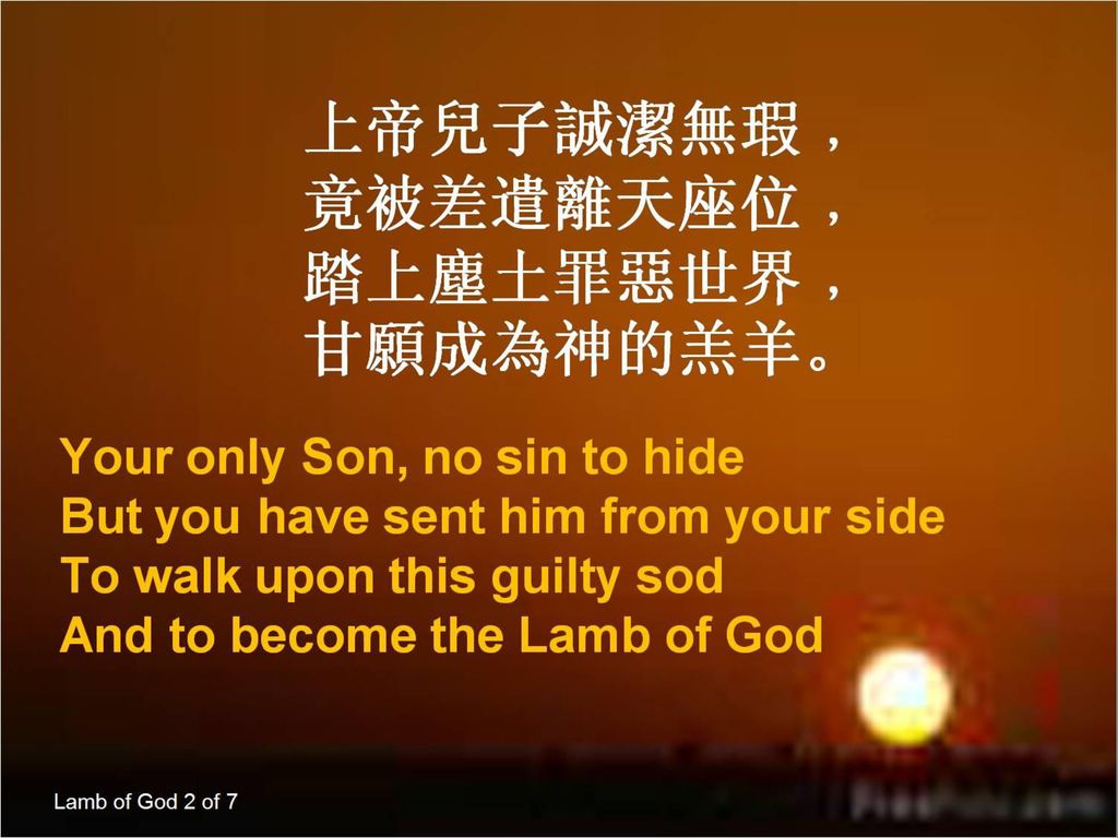 真神羔羊 LAMB OF GOD Lamb of God 1 of ppt download